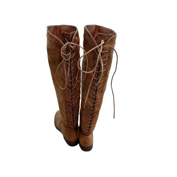 French Connection Jasper Lace-up Over The Knee Boots Brown Women's Size 6.5 - Picture 2 of 10